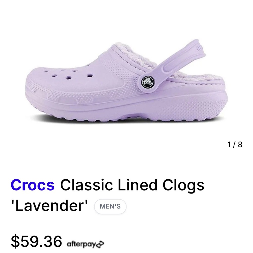 CROCS Purple Clogs with Soft Lining